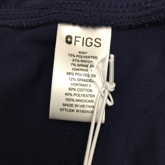 NEW Figs Zamora 2.0 Navy Blue Scrub Pants Joggers Pockets size XL length 28" - Picture 7 of 8